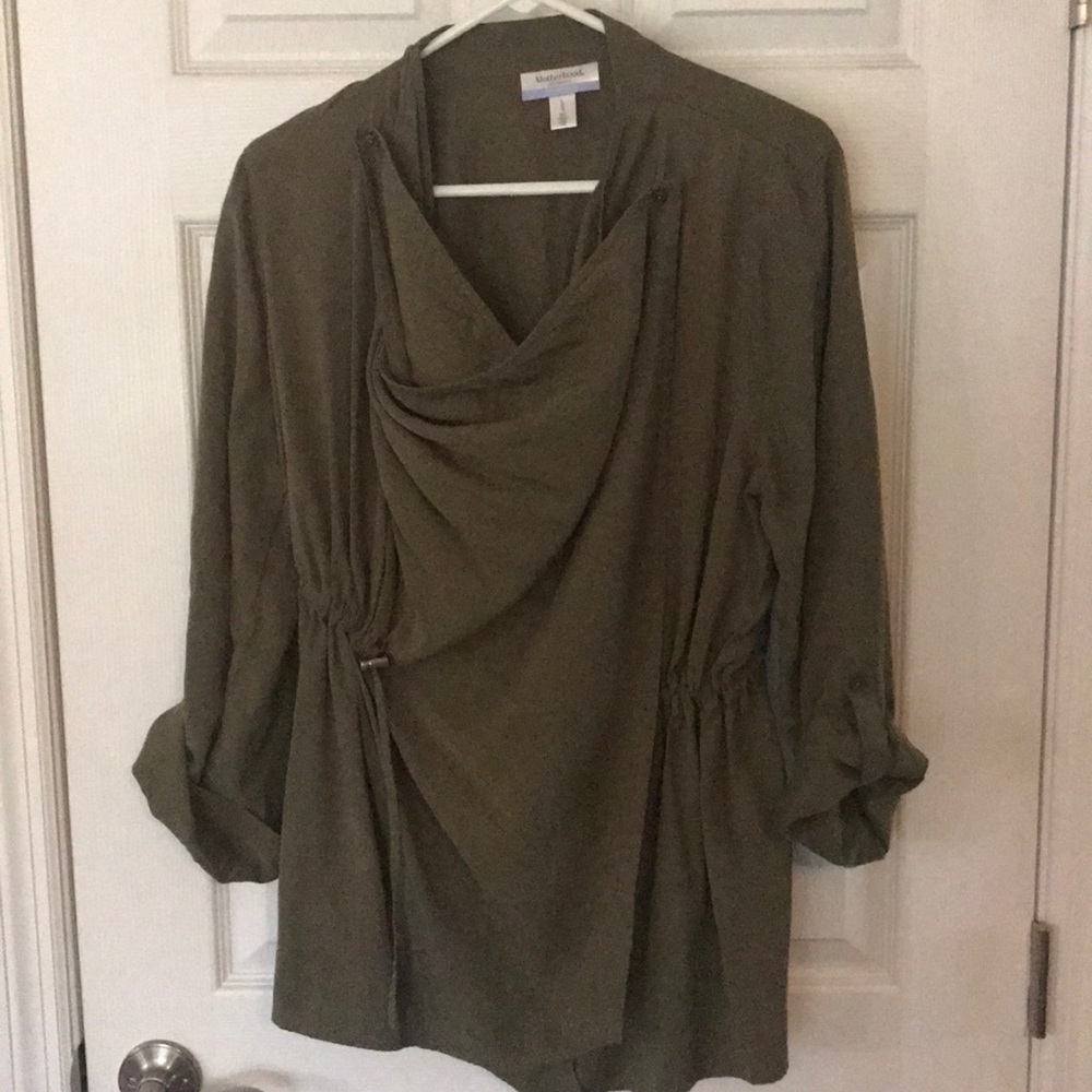 Motherhood Maternity Olive Green Nursing Top